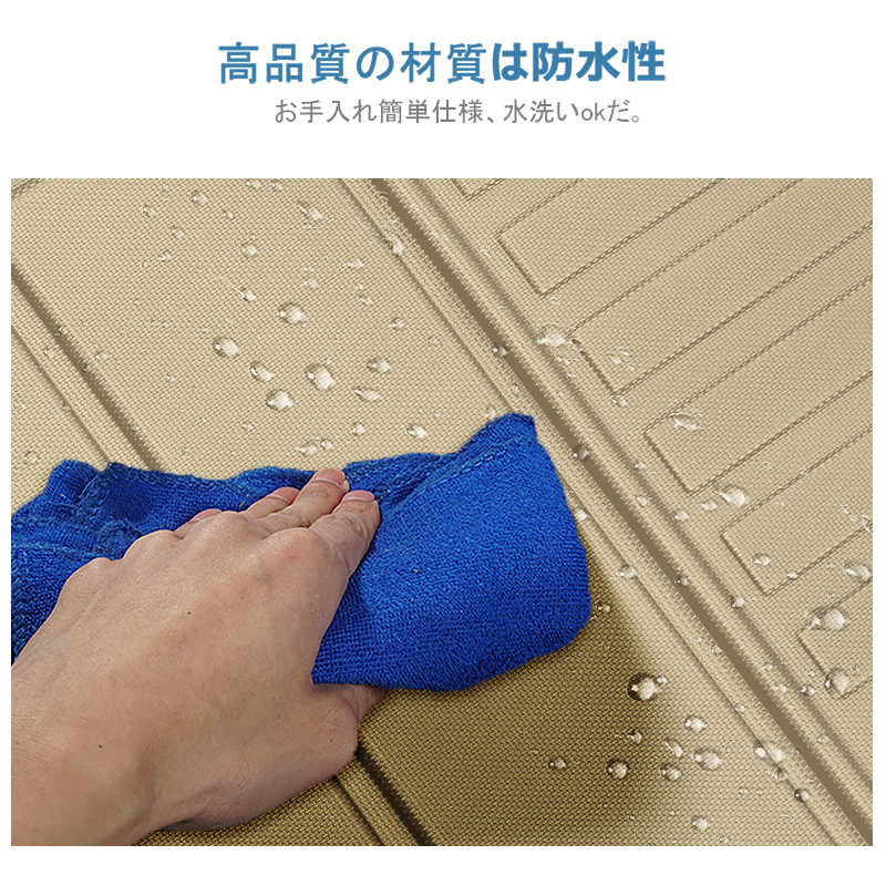 ランドクルーザー 300系 7人乗り 3Dラゲッジマット トランクマット ズレ防止 防水 防砂 防汚 水洗い可 ベージュ 3Dマット 荷臺 荷室 DF192