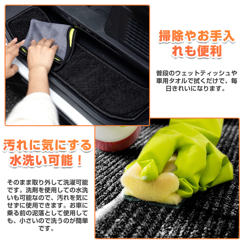 40系 アルファード ヴェルファイア サイド ステップマット フロア マット 車用品 カー用品 內(nèi)裝 パーツ ブラック 汚れ キズ防止 U7689
