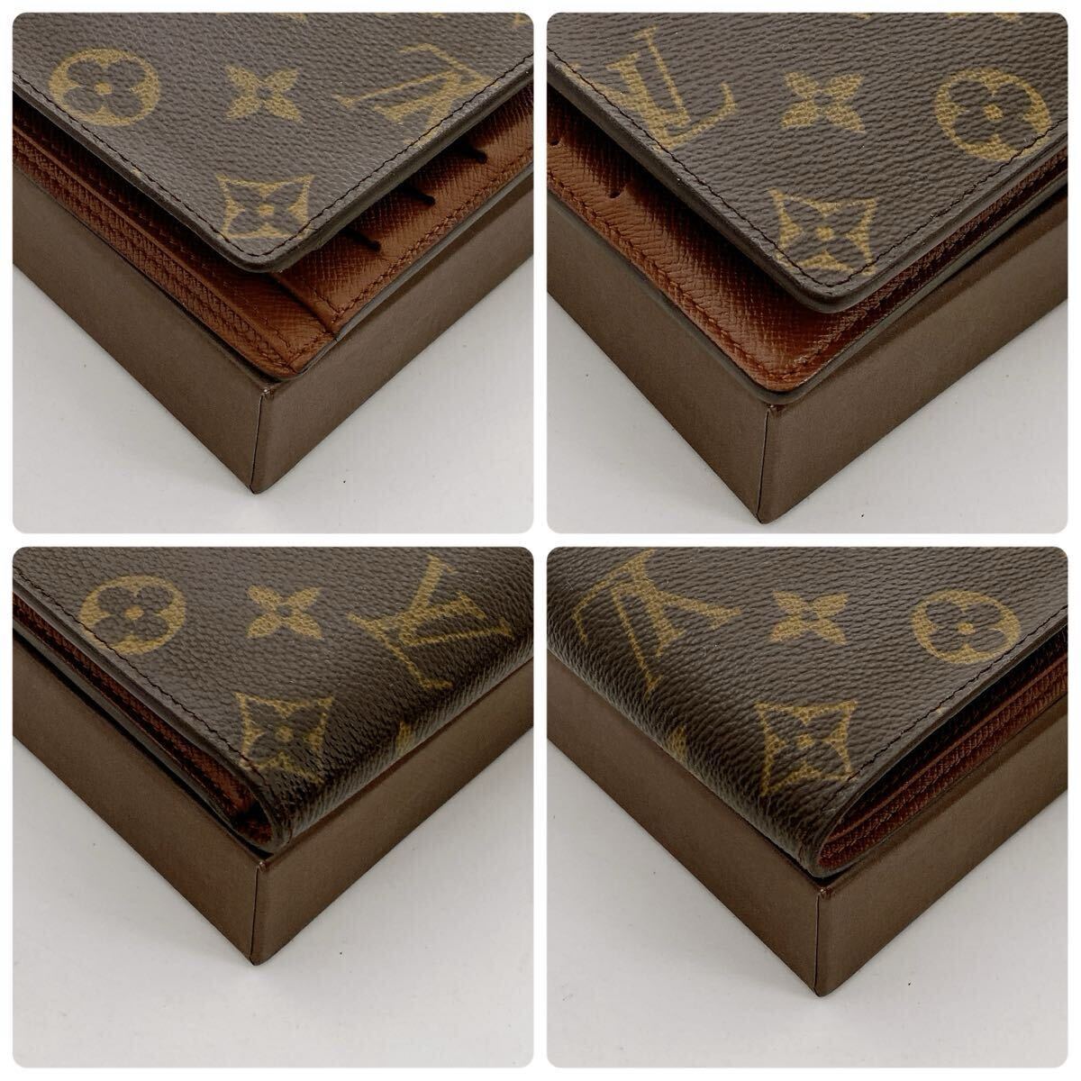 【極美品】箱付き！！　LOUIS VUITTON ルイヴィトン モノグラム　ポルトフォイユ マルコ 二つ折り 財布 ウォレット ユニセックス　858