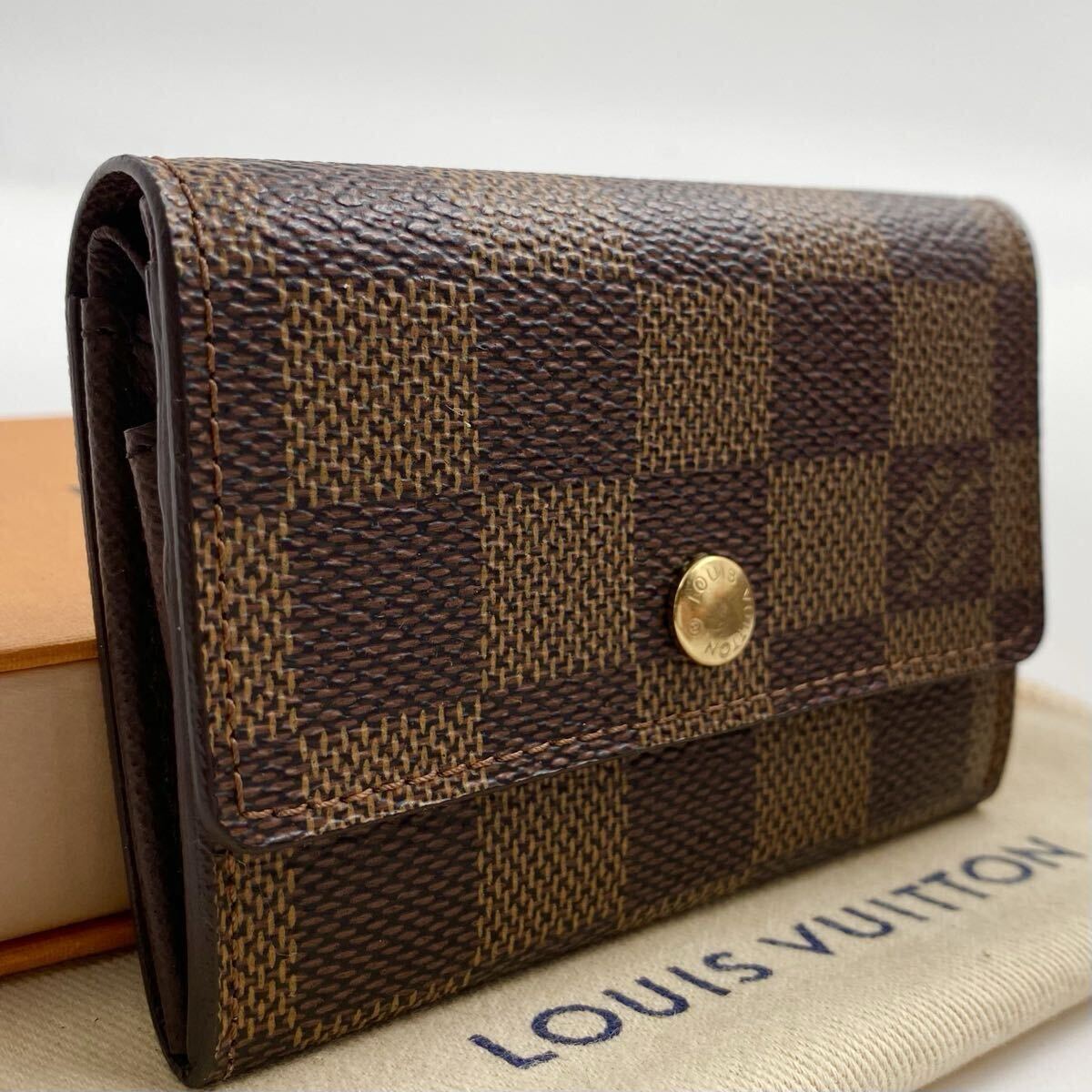 【極美品】LOUIS VUITTON ルイ　ヴィトン ダミエ ポルトモネ プラ コインケース　コンパクト　小銭入れ ユニセックス 841