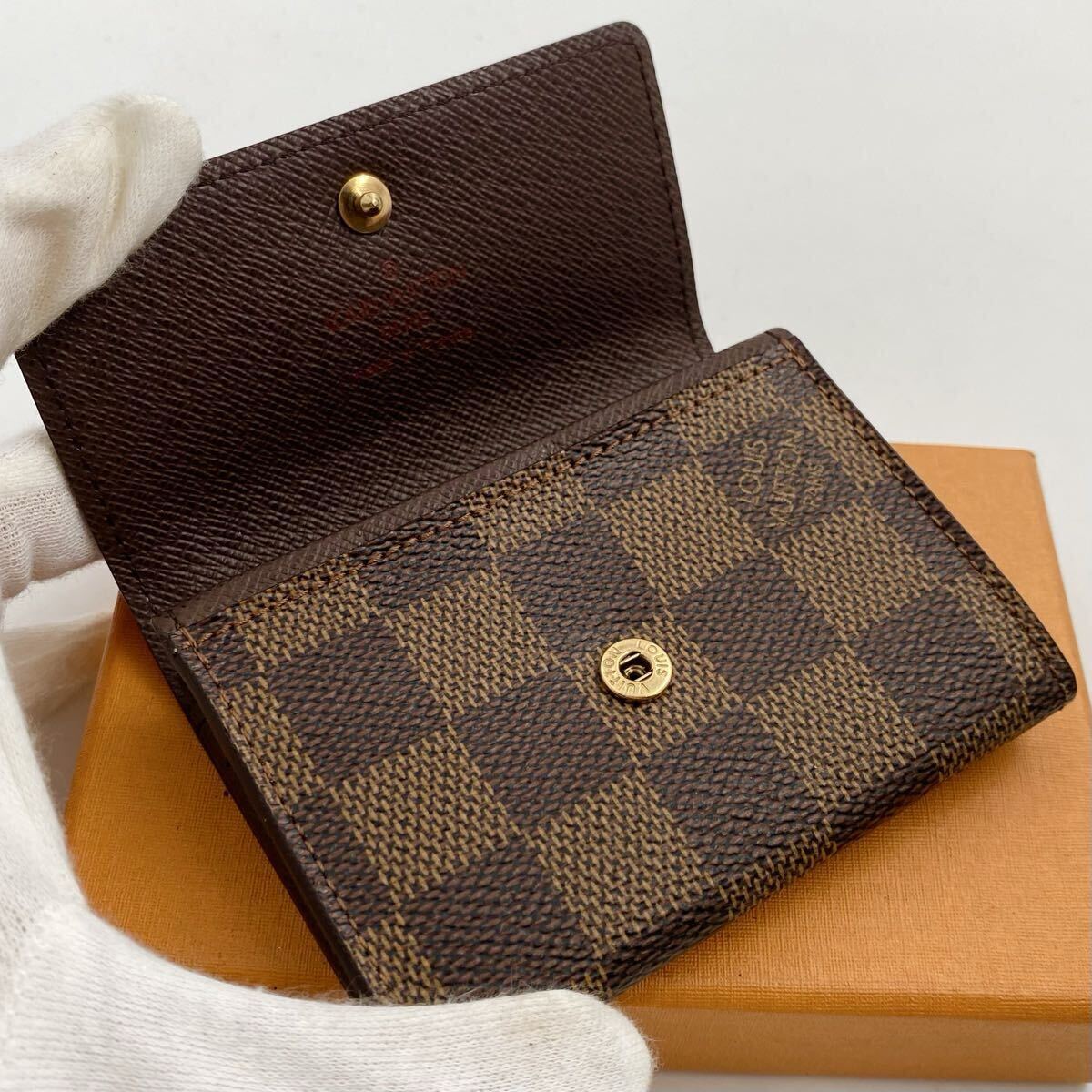 【極美品】LOUIS VUITTON ルイ　ヴィトン ダミエ ポルトモネ プラ コインケース　コンパクト　小銭入れ ユニセックス 841
