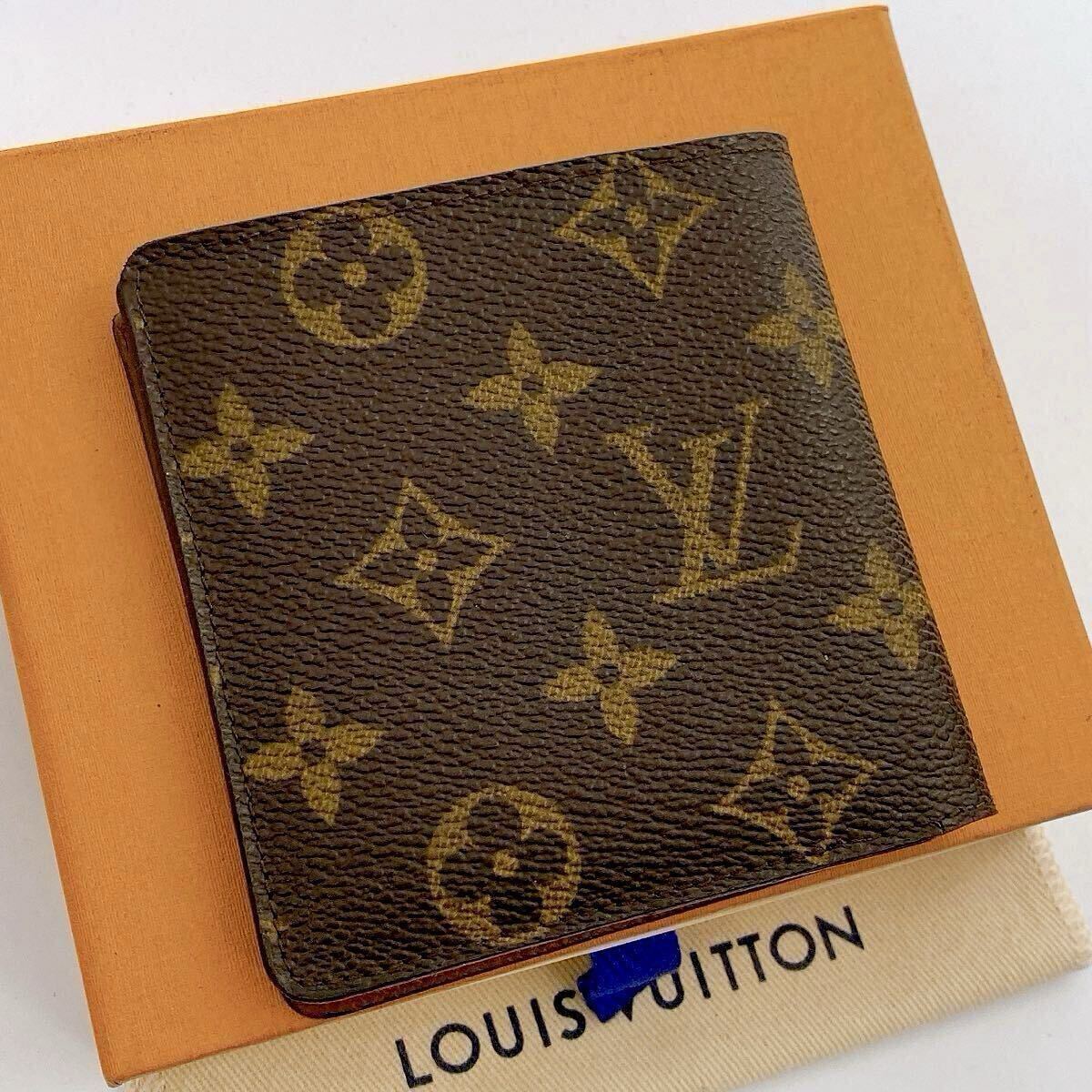 【ほぼ極美品】LOUIS VUITTON ポルトビエ　6 カルトクレディ モノグラム 二つ折り財布 札入れ ブラウン 茶 カード入れ ルイヴィトン　863
