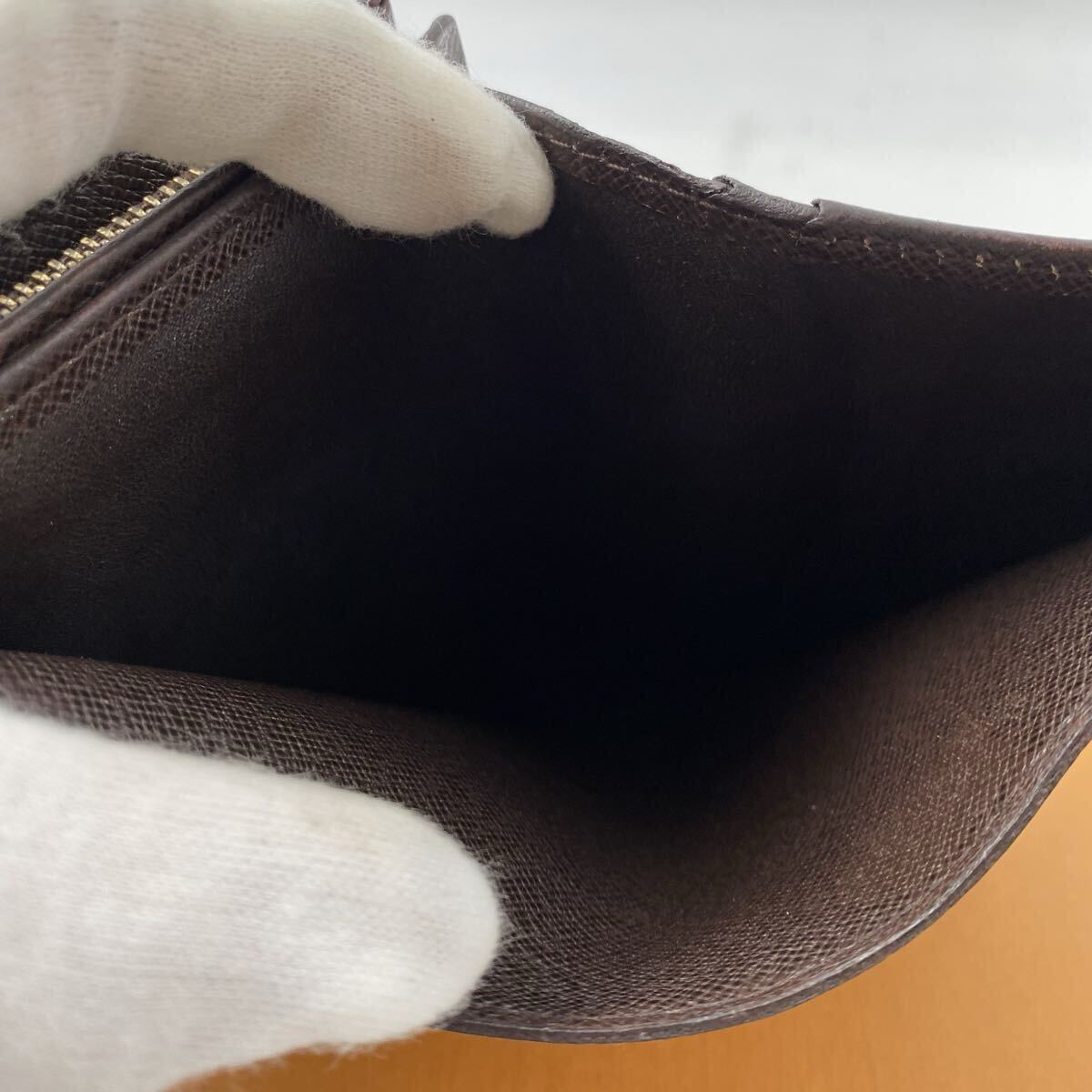 【美品】LOUIS VUITTON ルイヴィトン ダミエ　ポルトモネ ビエ トレゾール L字ファスナー 二つ折り財布　ユニセックス　905