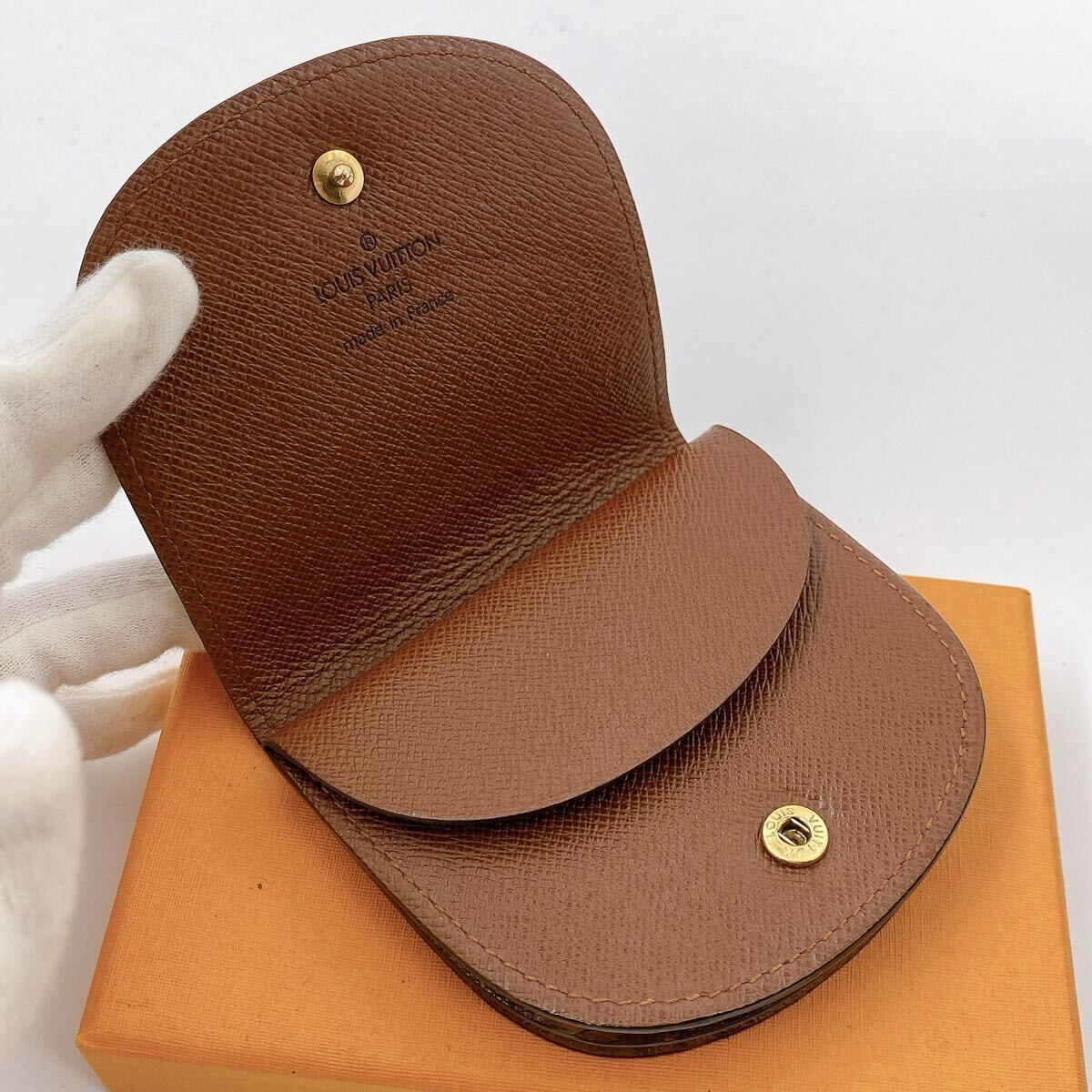 【極美品】LOUIS VUITTON ルイヴィトン モノグラム ポルトモネ グゼ コインケース 小銭入れ コインパース ユニセックス　903