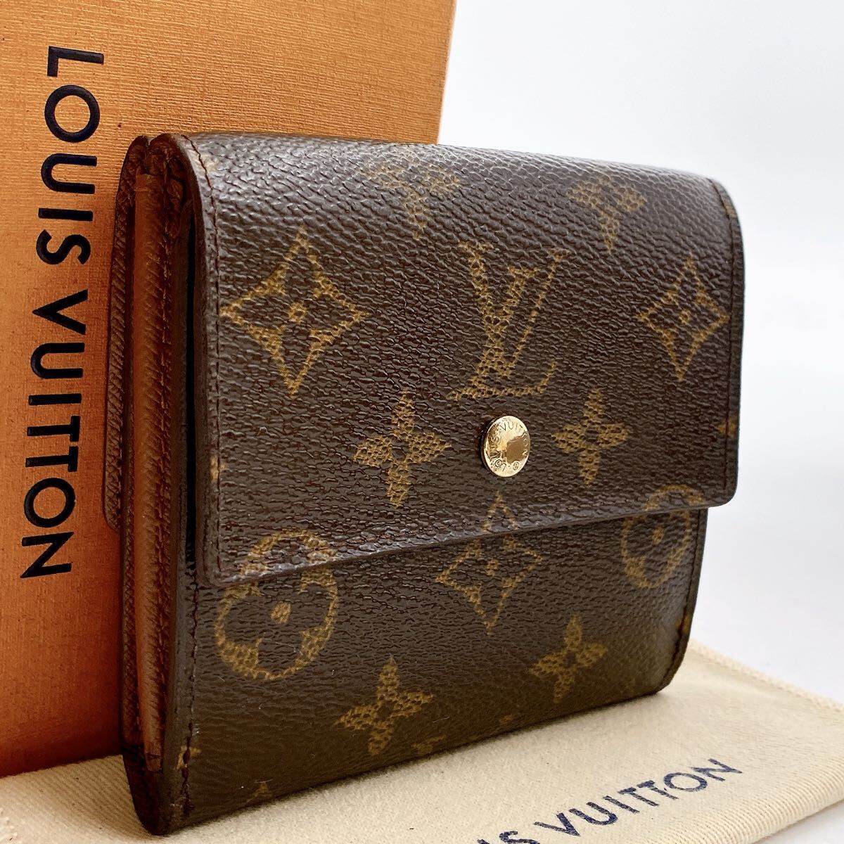 【極美品に近い】ルイヴィトン モノグラム ポルトフォイユ エリーズ Wホック財布 両面財布 コンパクト　LOUIS VUITTON ユニセックス　839