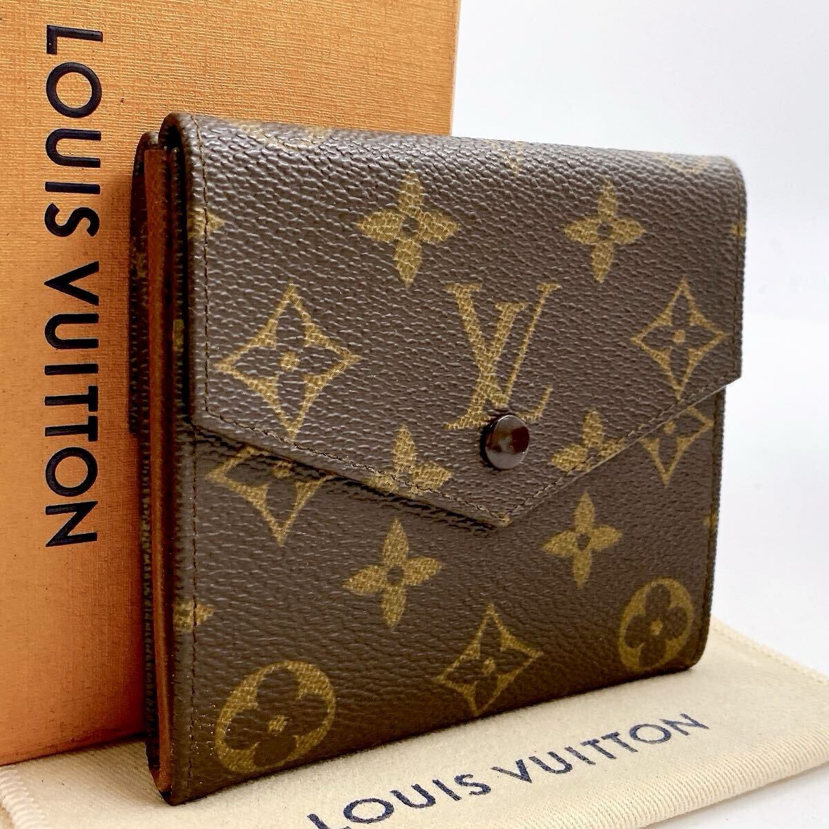 【極美品】　LOUIS VUITTON ルイヴィトン M61660 モノグラム ポルトモネビエ カルトクレディ 三つ折り 財(cái)布 ウォレット 904