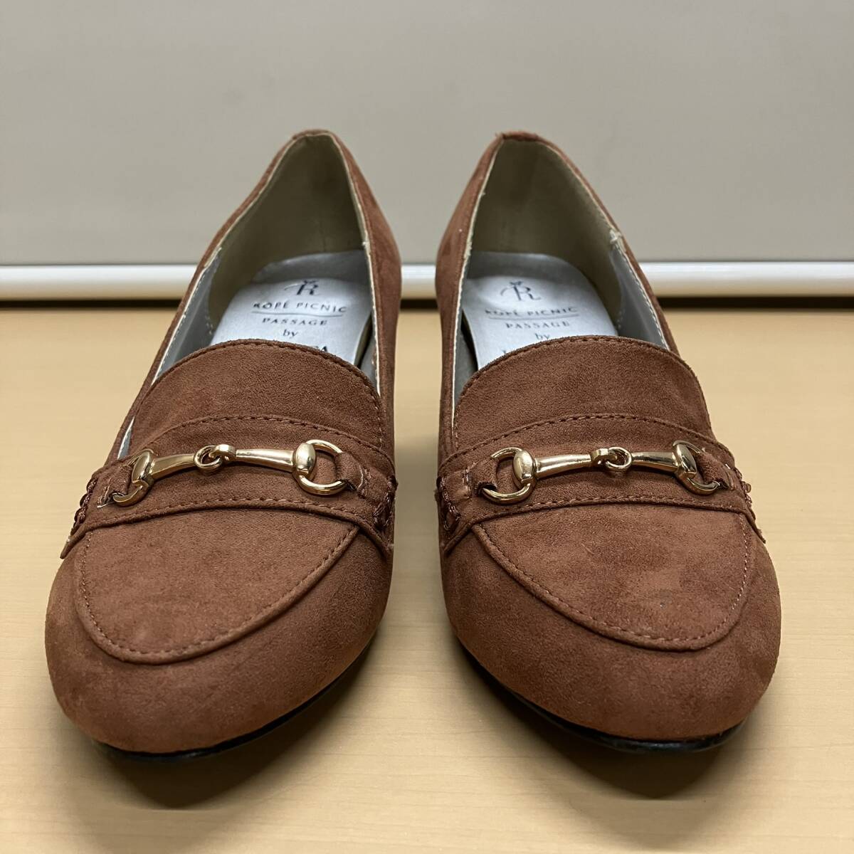 ROPE PICNIC PASSAGE by HARUTA SHOES スウェード調ヒールアップローファー（ブラウン）サイズ36（23cm）_画像8