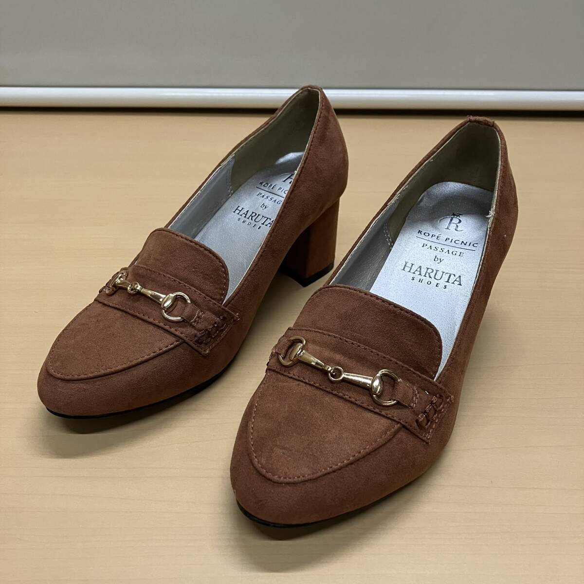ROPE PICNIC PASSAGE by HARUTA SHOES スウェード調ヒールアップローファー（ブラウン）サイズ36（23cm）_画像1
