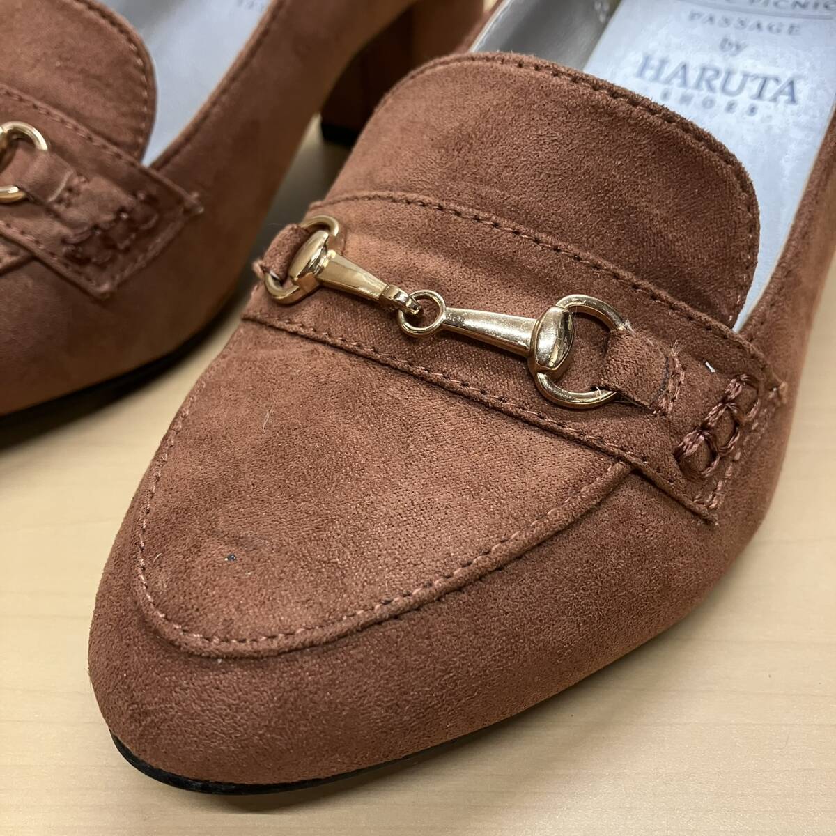 ROPE PICNIC PASSAGE by HARUTA SHOES スウェード調ヒールアップローファー（ブラウン）サイズ36（23cm）_画像2