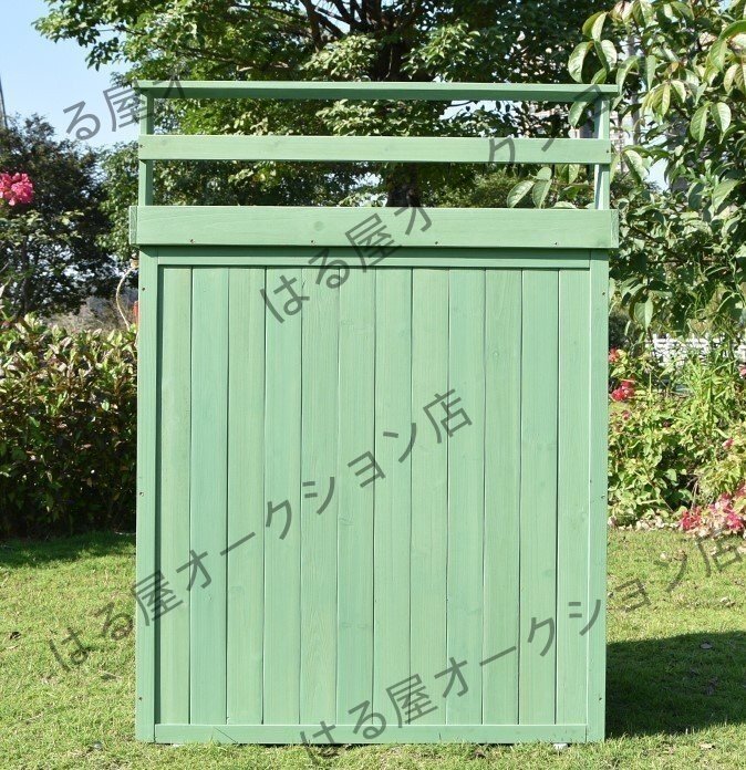 新品園芸用品 物入れ 天然木 木製/亜鉛メッキ素材 収納ボックス 収納庫 物置き 屋外収納 大型 倉庫 屋外 ガーデニング 収納棚 棚_画像8