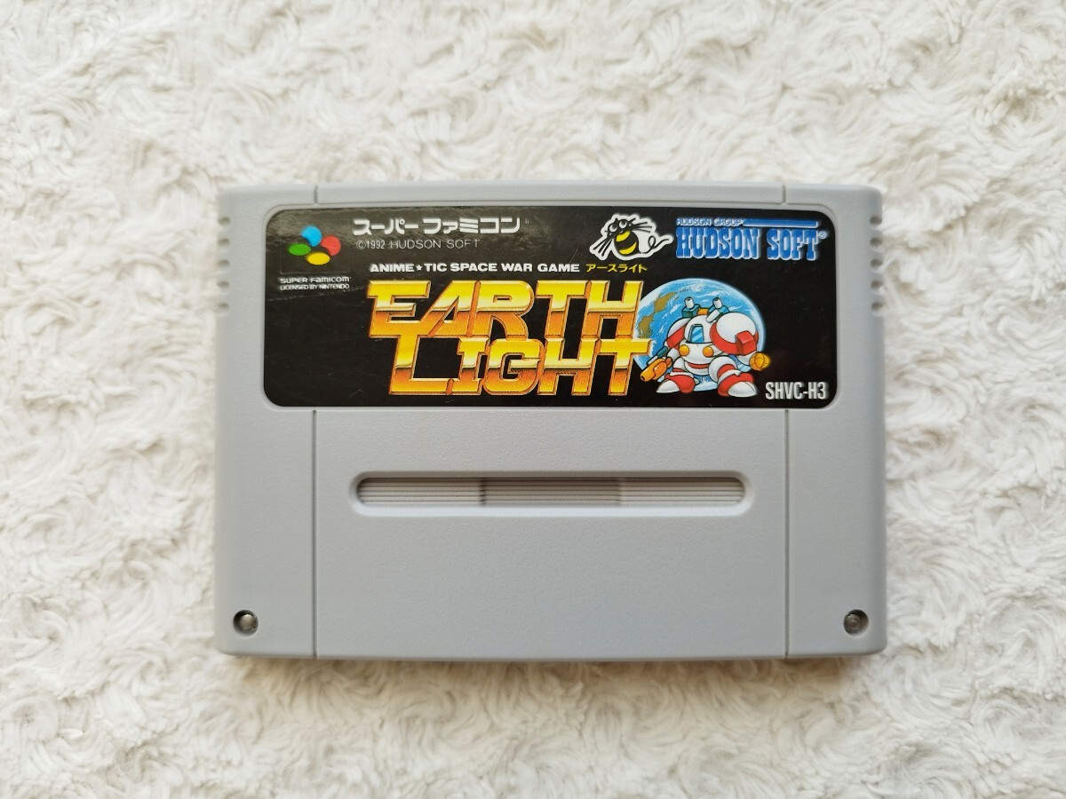 SFC版【 アースライト EARTH LIGHT 】起動確認済み★スーパーファミコンソフト カセット_画像1