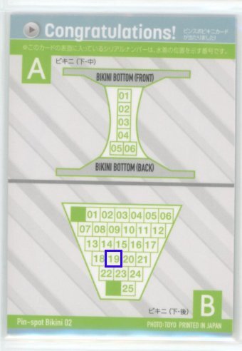 ちとせよしの2 Vol.2 ピンスポビキニカード02 #19/25 (B：オーロラパンツお尻)/HIT'S 250918-217