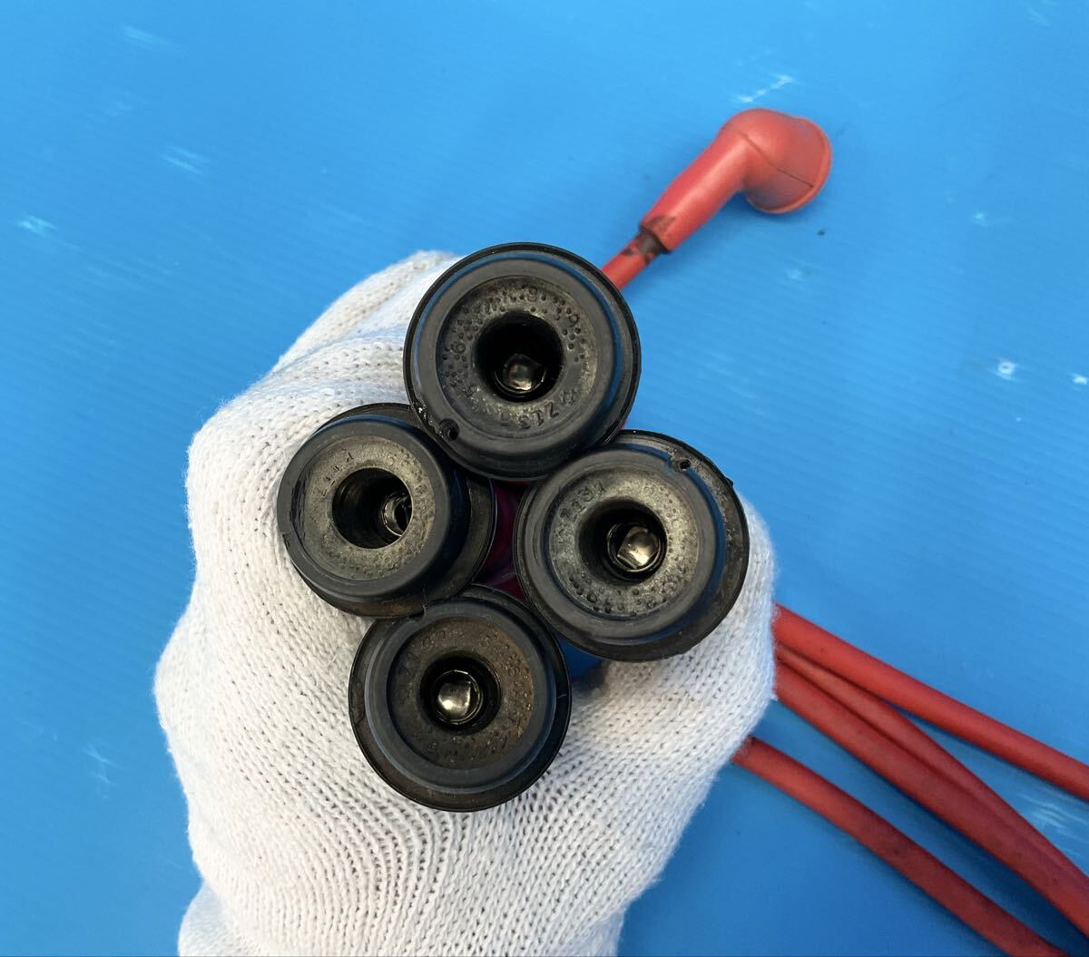 AW11 MR2 後期 4A-GZE スーパーチャージャー 純正 デスビ ディストリビューター プラグコード付き 実動 TOYOTA JDM(ひA)_画像3