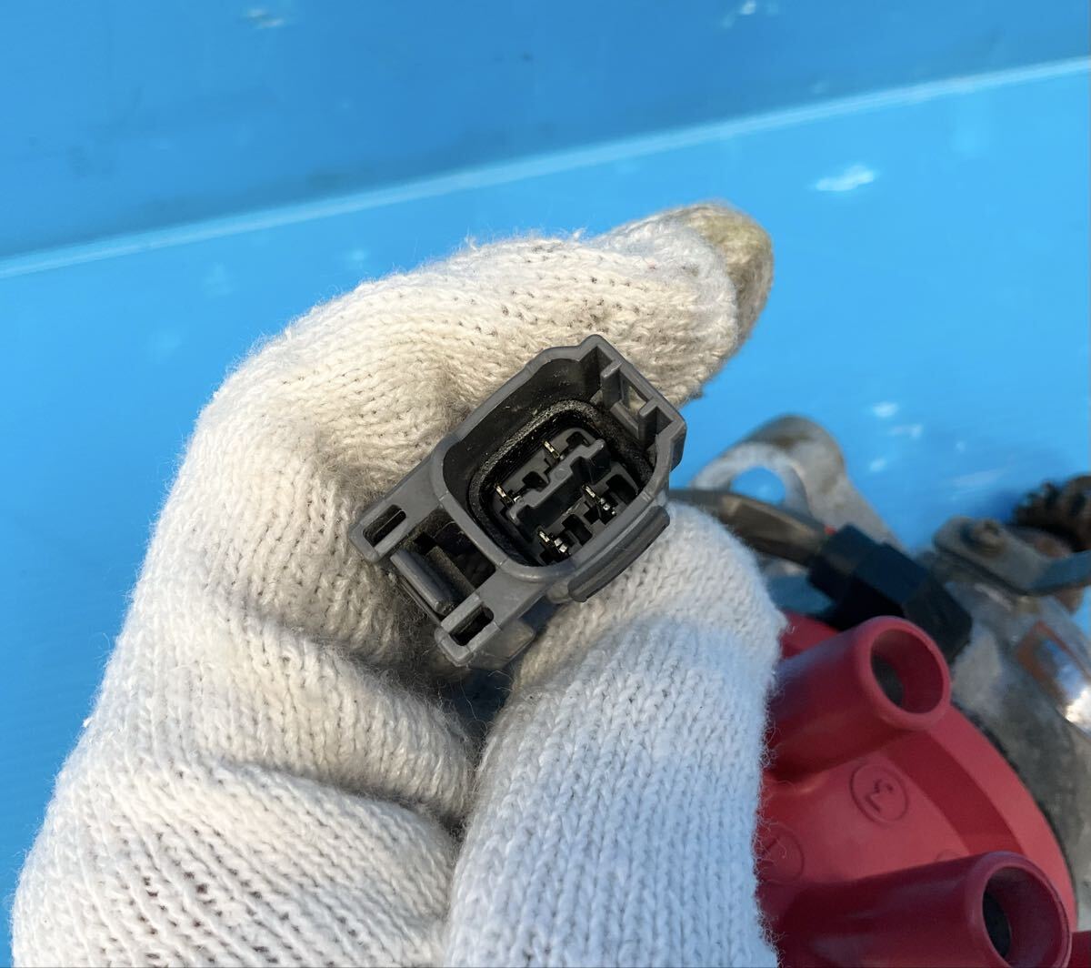 AW11 MR2 後期 4A-GZE スーパーチャージャー 純正 デスビ ディストリビューター プラグコード付き 実動 TOYOTA JDM(ひA)_画像10