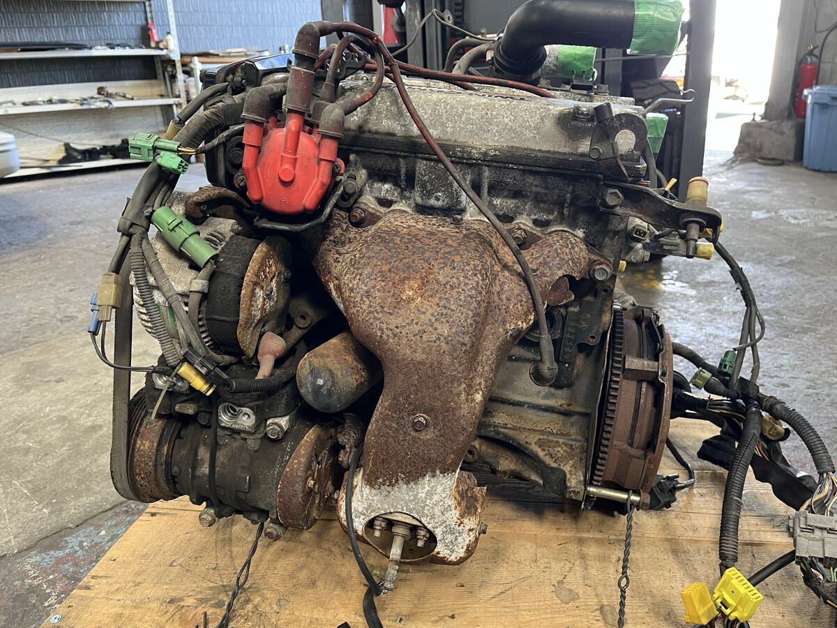 昭和62年式 1987yr AW11 MR2 後期 純正 4A-GZE エンジン assy スーパーチャージャー 実動 45054km Gリミテッド TOYOTA JDM（ひM）_画像3