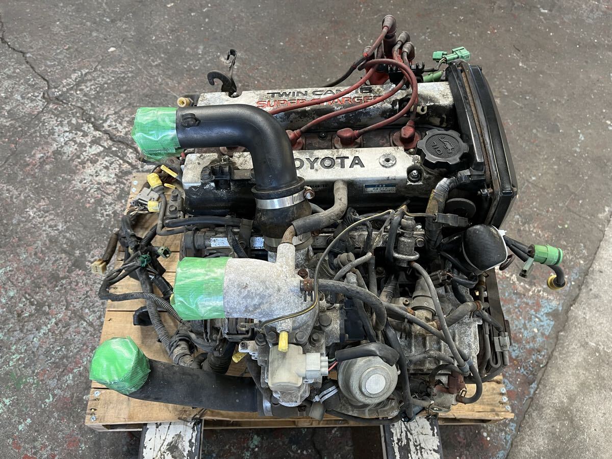 昭和62年式 1987yr AW11 MR2 後期 純正 4A-GZE エンジン assy スーパーチャージャー 実動 45054km Gリミテッド TOYOTA JDM（ひM）_画像6