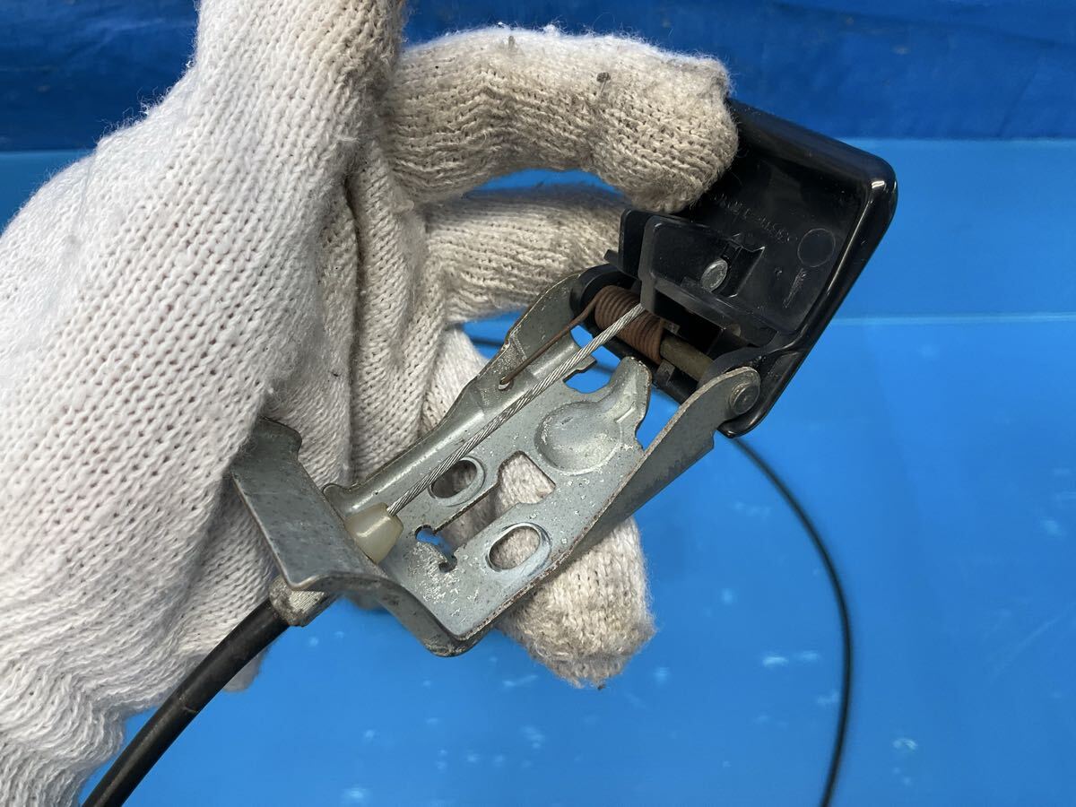 AW11 MR2 後期 純正 フロント ボンネット オープナーレバー ワイヤー ストライカー キャッチ セット 4A-GZE TOYOTA JDM（ひA）_画像5