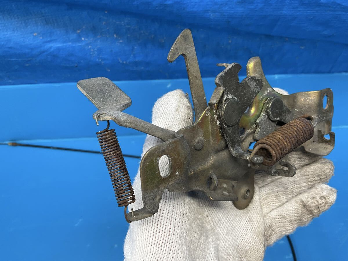 AW11 MR2 後期 純正 フロント ボンネット オープナーレバー ワイヤー ストライカー キャッチ セット 4A-GZE TOYOTA JDM（ひA）_画像9