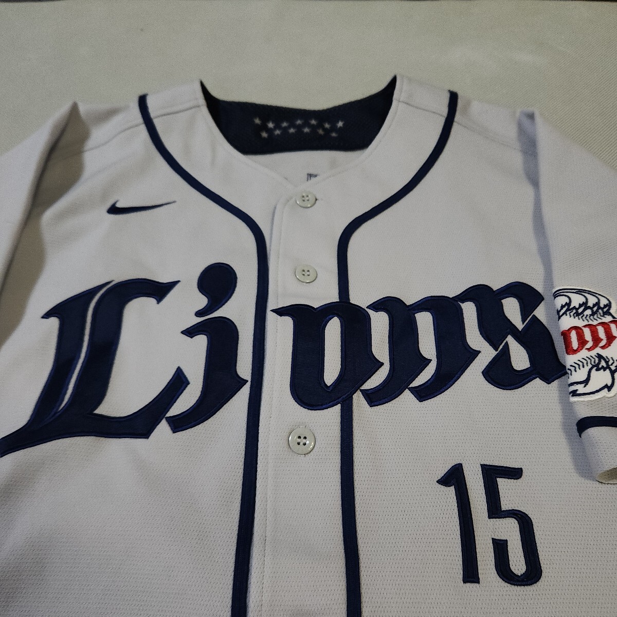 Saitama Seibu Lions большой камень ... рука реально используемый товар NPB форма 2014 год season бок cut есть лампочка . предметы снабжения форма