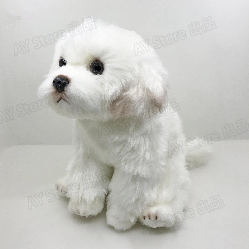 ぬいぐるみ 犬 マルチーズ ぬいぐるみ リアル プレゼント インテリア オブジェ 抱き 子犬 犬 ドッグ 人形 キッズ 子供 愛(ài)犬 小型犬bhw0222