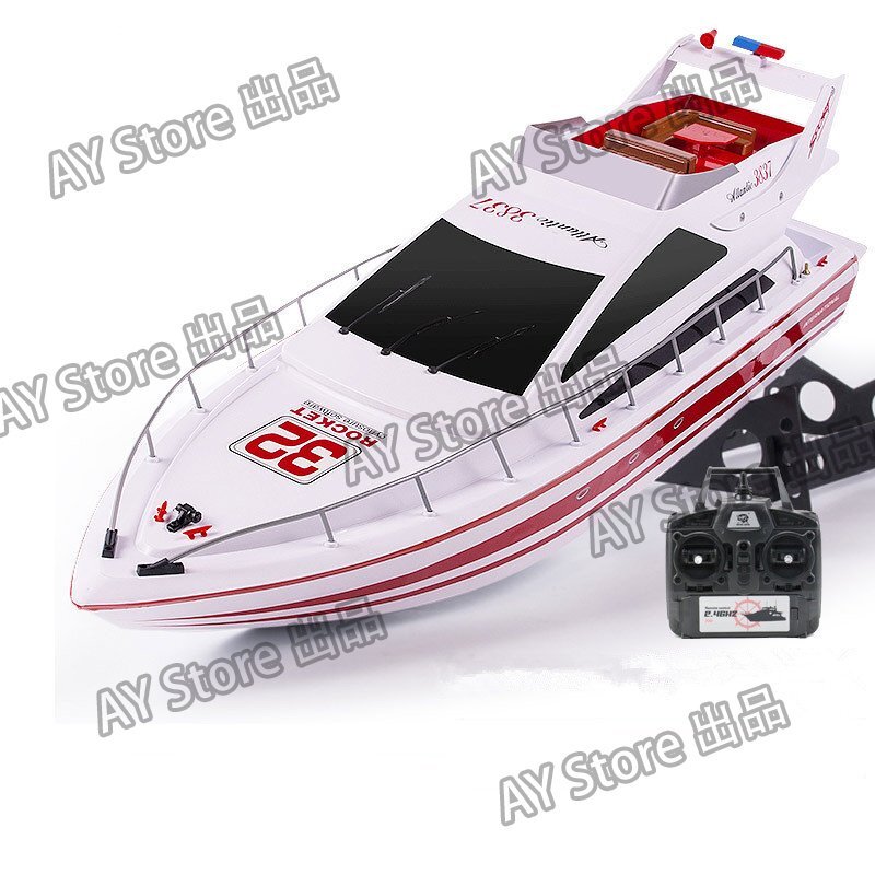 超大型70CMロングリモコンボート警察スピードボート高速20km / hモデル電動(dòng)男の子子供大人ワイヤレス水上ヨット船おもちゃ bhw0308