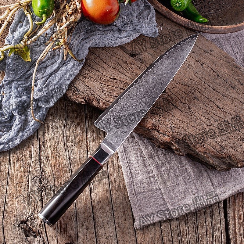 料理包丁 切付 牛刀 包丁 G10 八角ハンドル 肉きり包丁 キッチン 一人暮らし 刃渡り200mm/ 厚さ2mm 切れ味 bhw0312