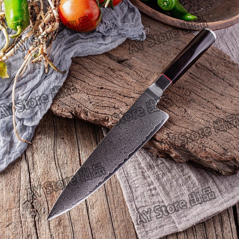 料理包丁 切付 牛刀 包丁 G10 八角ハンドル 肉きり包丁 キッチン 一人暮らし 刃渡り200mm/ 厚さ2mm 切れ味 bhw0312