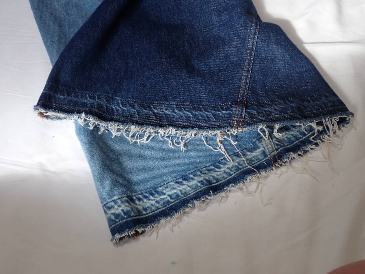 美品 LOEWE ロエベ レザーパッチ ロングデニムスカート スカート レディース ジーンズ サイズ36_画像8