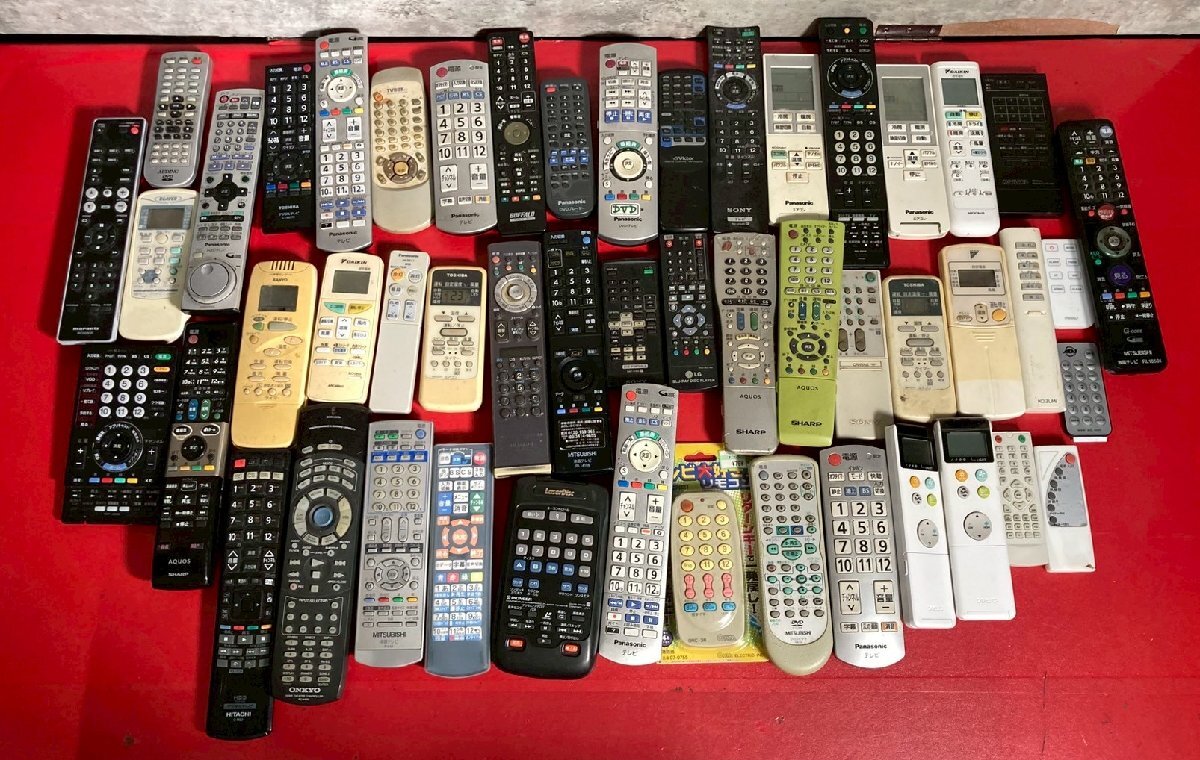 1円～　リモコン　色々　大量　約50點　約5kg　まとめ売り　現(xiàn)狀品 / SONY / MITSUBISHI / ONKYO / SHARP / Panasonic / TOSHIBA