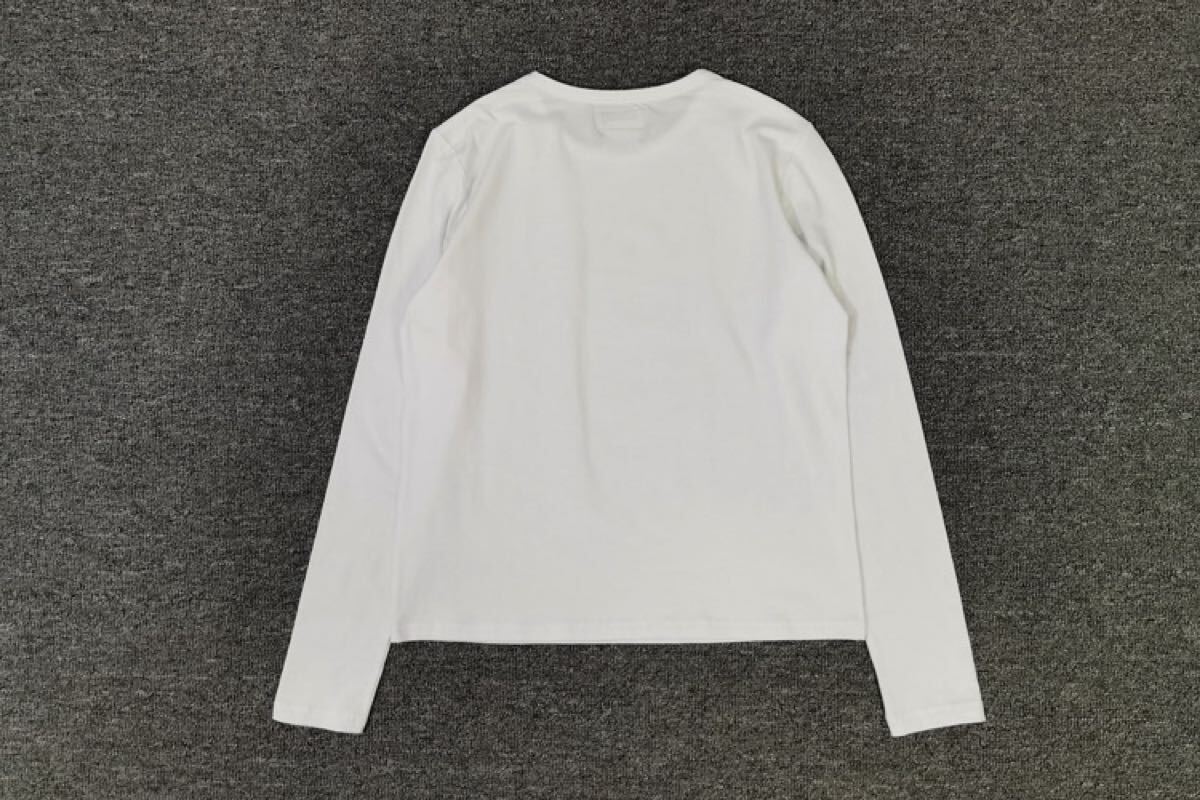 ★アニエスベー★ハート付き長袖Tシャツ(レディース）白 Mサイズ