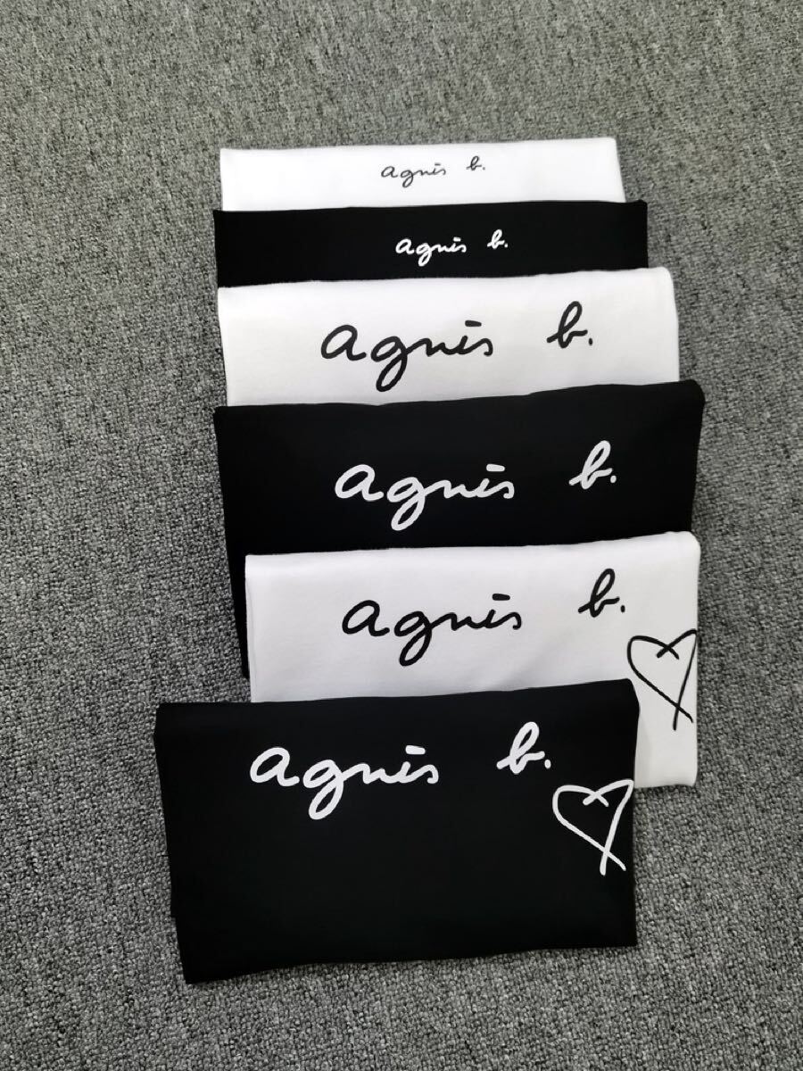 ★アニエスベー★ハート付き長(zhǎng)袖Tシャツ(レディース）黒Lサイズ