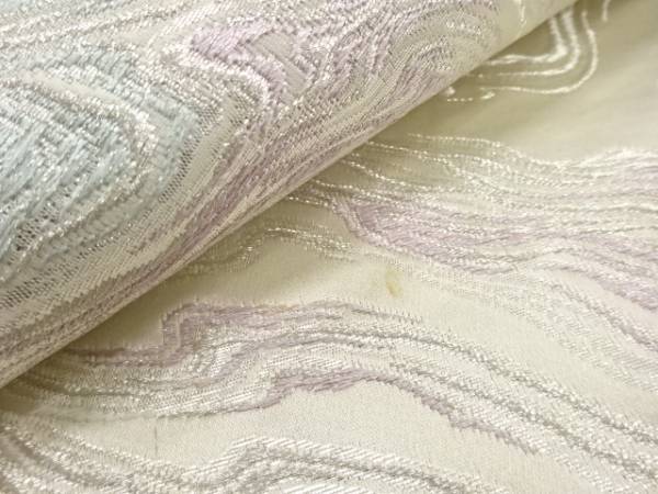 ys7498657; 宗sou 墨流し模様織出し袋帯(材料)【アンティーク】【着】_画像7