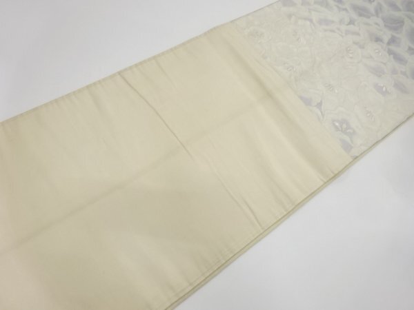 ys7509970; 宗sou 百合模様織出し袋帯（材料）【アンティーク】【着】_画像4