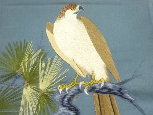 ys7515563; 宗sou 鷹模様昼夜帯側【アンティーク】【着】_画像1