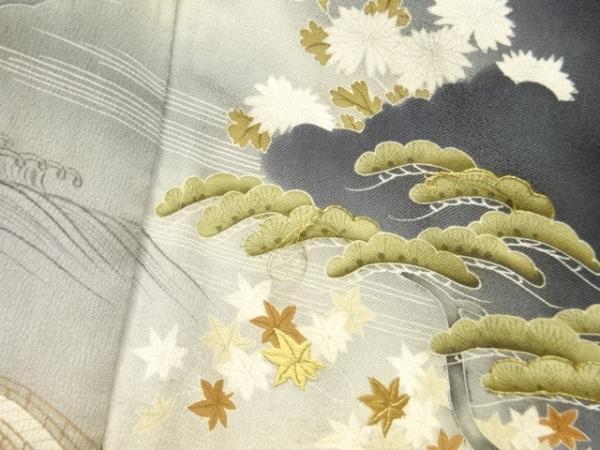 ys7536139; 宗sou 錦紗松菊模様刺繍留袖(比翼付き)【アンティーク】【着】_画像6