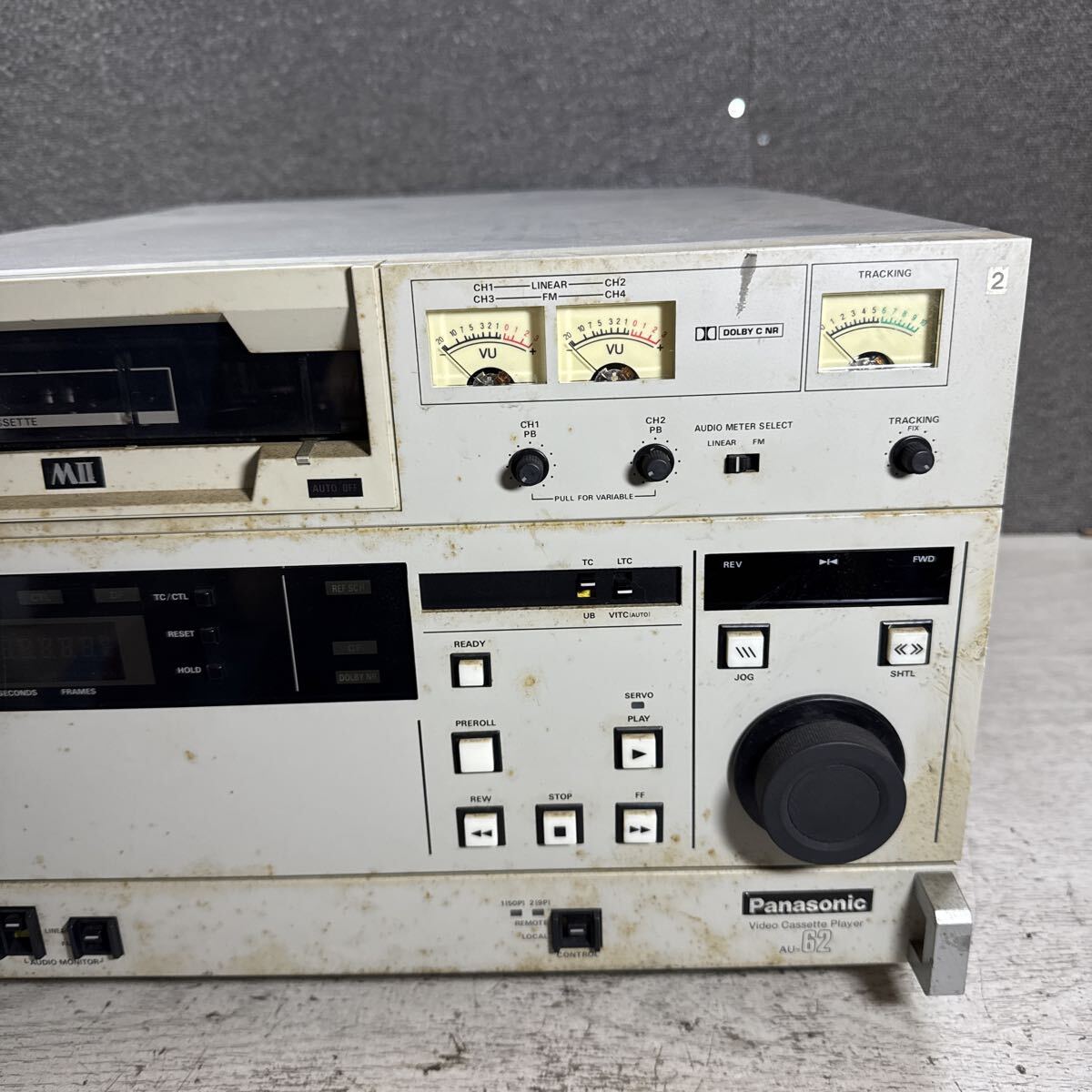 JZ-978 激安 Panasonic Video Cassette Player AU-62 通電不可 中古現状品 ※3回再出品で処分_画像3