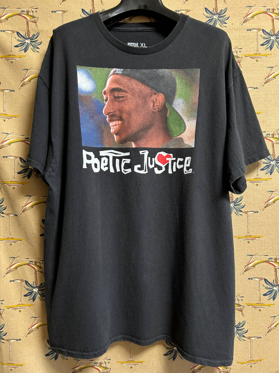 映画 Poetic Justice ポエティックジャスティス 2Pac オフィシャル 半袖 Tシャツ XL ラップT フォトT RAP HIP HOP ギャングスタ_画像2