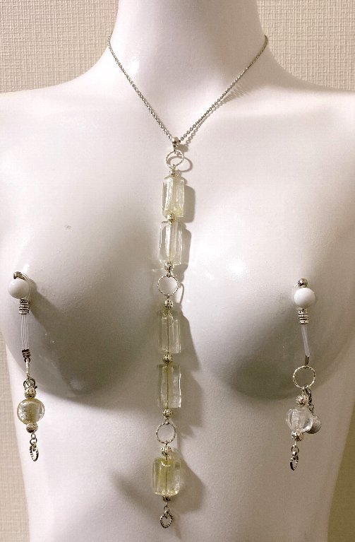 【ハンドメイド】seXyアクセサリ★ネックレス＆ニップルチャーム　SNN153_画像5