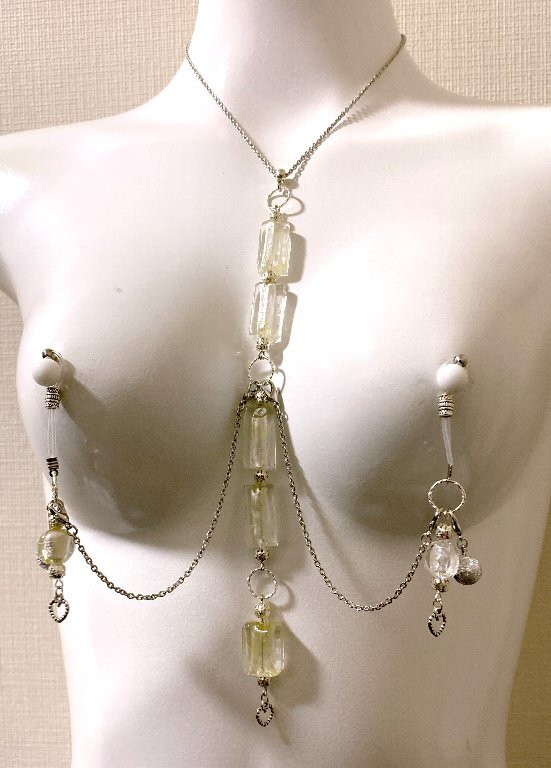 【ハンドメイド】seXyアクセサリ★ネックレス＆ニップルチャーム　SNN153_画像4
