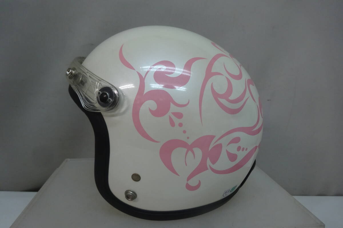 ★165）子供ジェットヘル?TNK　シオンBJ-6DXK 　サイズ（52-54㎝）シールドなし　※中古/キズ使用感現(xiàn)狀品■80