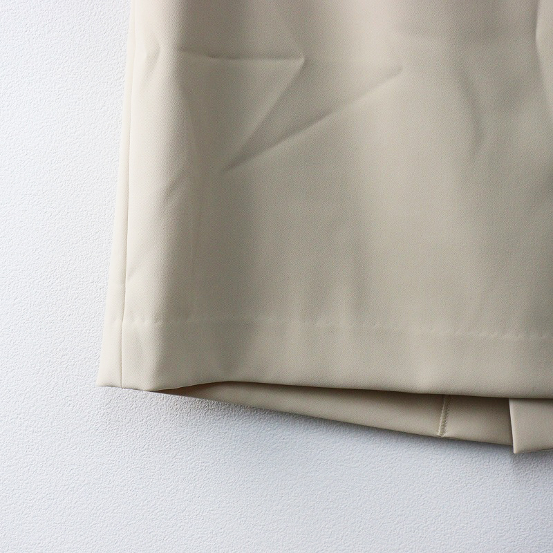 近年モデル 大きいサイズ インディヴィ INDIVI フォーマルスカート 46｜ベージュ ボトムス ミドル丈 スリット【2400014569568】