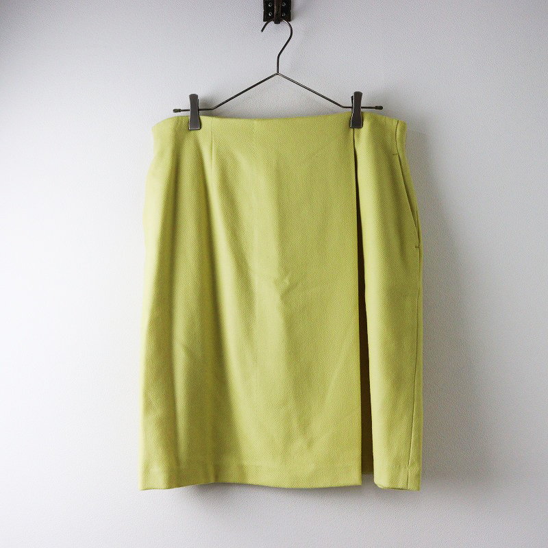 オンワード樫山 クミキョク 組曲 ウール ラップライク ミッド スカート 7｜イエロー ボトムス 【2400014616705】