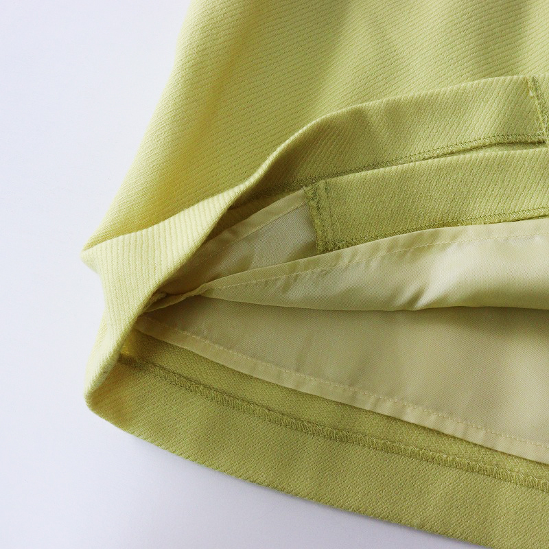 オンワード樫山 クミキョク 組曲 ウール ラップライク ミッド スカート 7｜イエロー ボトムス 【2400014616705】