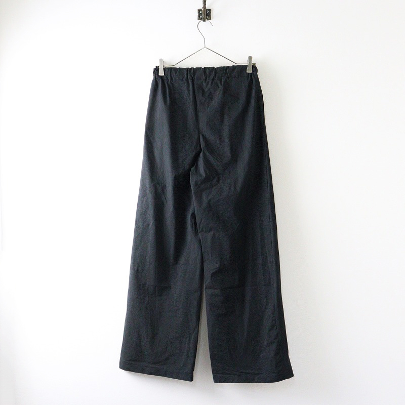 2024SS ドゥーズィエムクラス Deuxieme Classe Felicity パンツ 34\ブラック コットン タック ワイド イージー ゴム【2400014630732】_画像2