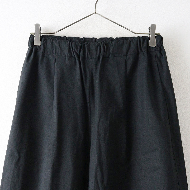 2024SS ドゥーズィエムクラス Deuxieme Classe Felicity パンツ 34\ブラック コットン タック ワイド イージー ゴム【2400014630732】_画像3