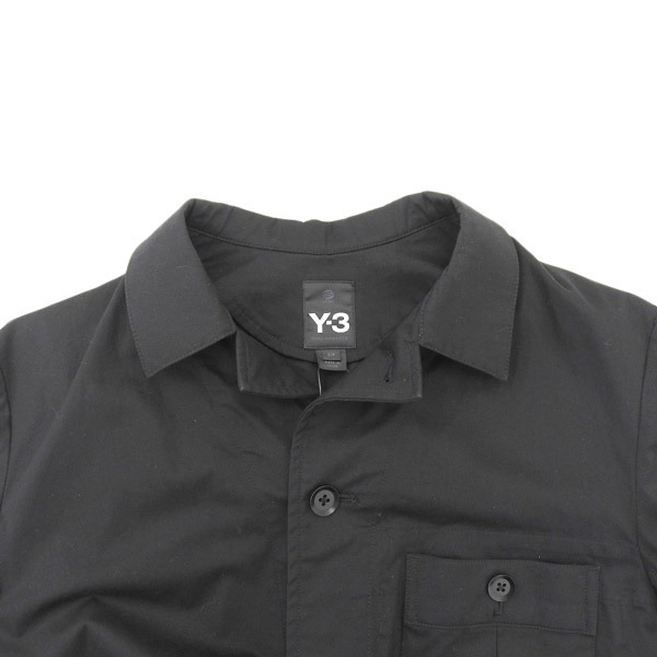 ◆美品◆ Y-3 adidas ワイスリー アディダス Yohji Yamamoto コットン ジャケット 黒 sizeS [Y01661]_画像3