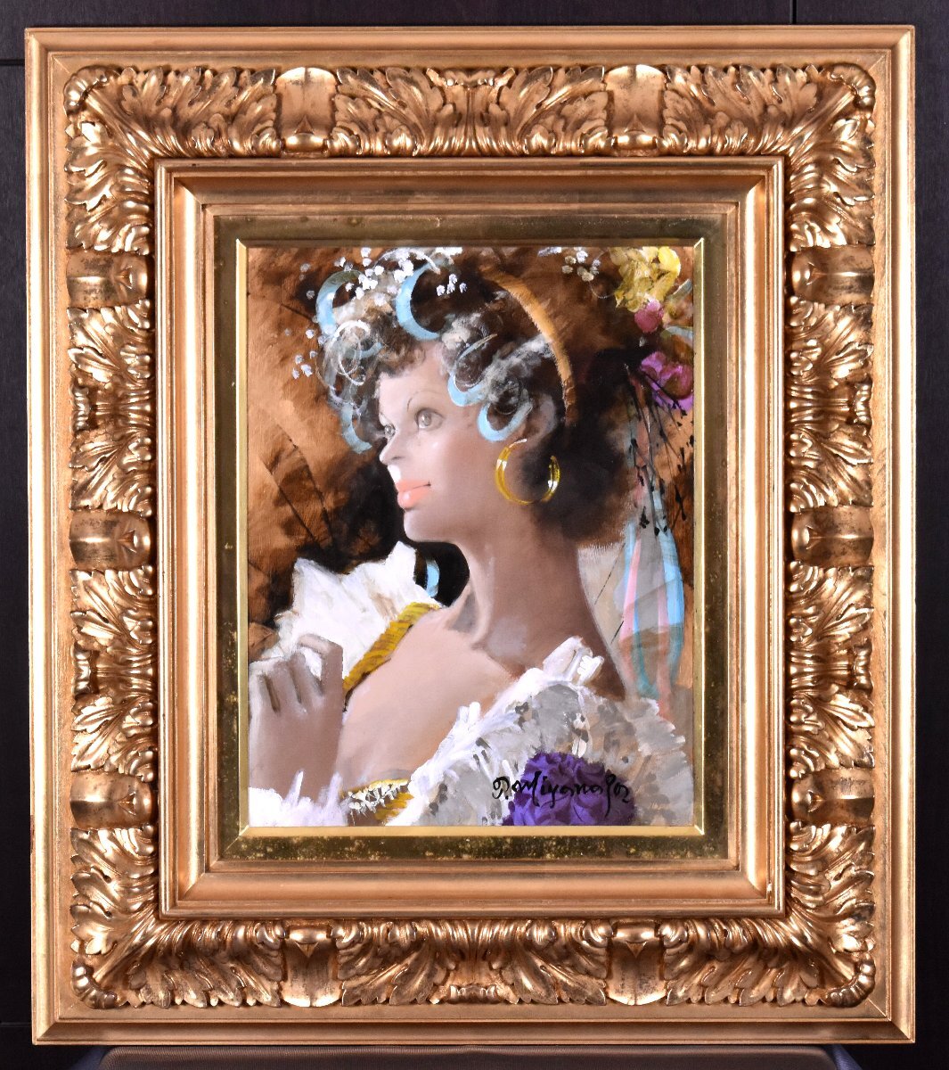 真作保証 / 宮永岳彥 / 鳳 / 油彩6號(hào) / 畫伯らしい逸品 / 紺綬褒章?勲三等瑞寶章受章の高名畫家 / 二紀(jì)會(huì)理事長