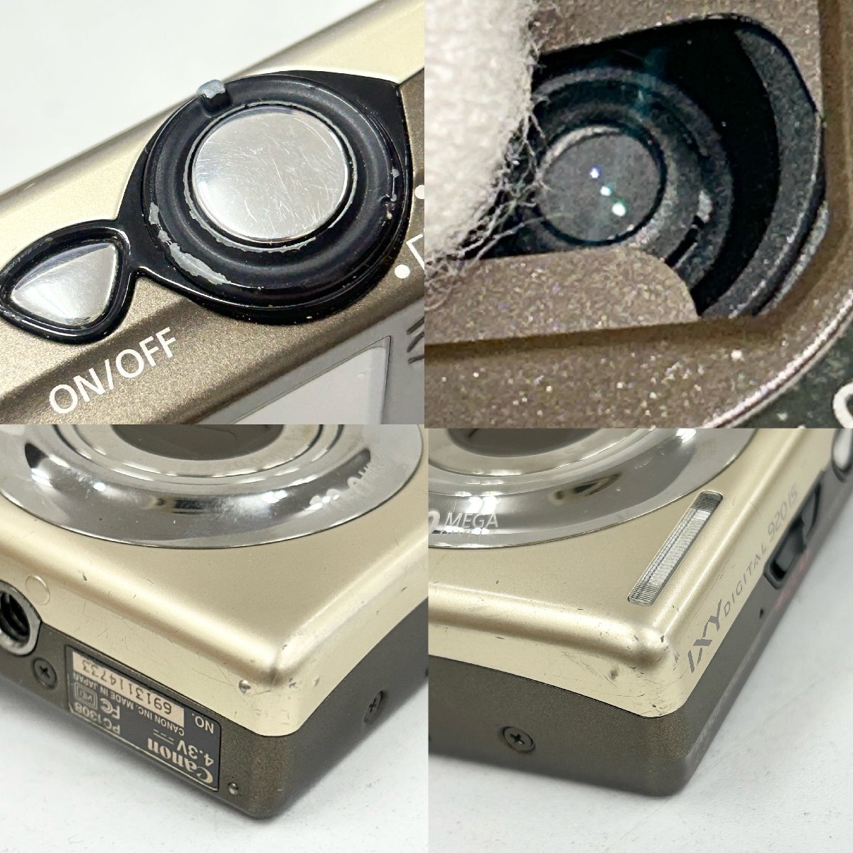 ◆キャノン Canon◆IXY DIGITAL 920 IS PC1308 本體 ZOOM LENS 4X IS 5.0-20.0mm 1:2.8-5.8 デジタル カメラ ゴールド 動作未確認(rèn)