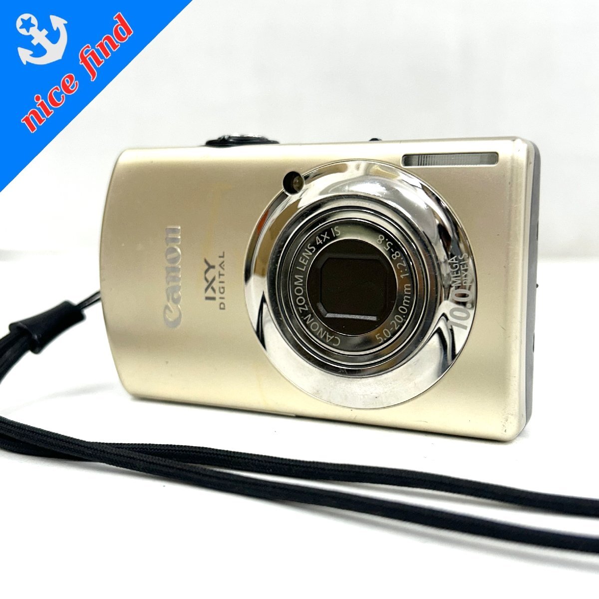 ◆キャノン Canon◆IXY DIGITAL 920 IS PC1308 本體 ZOOM LENS 4X IS 5.0-20.0mm 1:2.8-5.8 デジタル カメラ ゴールド 動作未確認(rèn)
