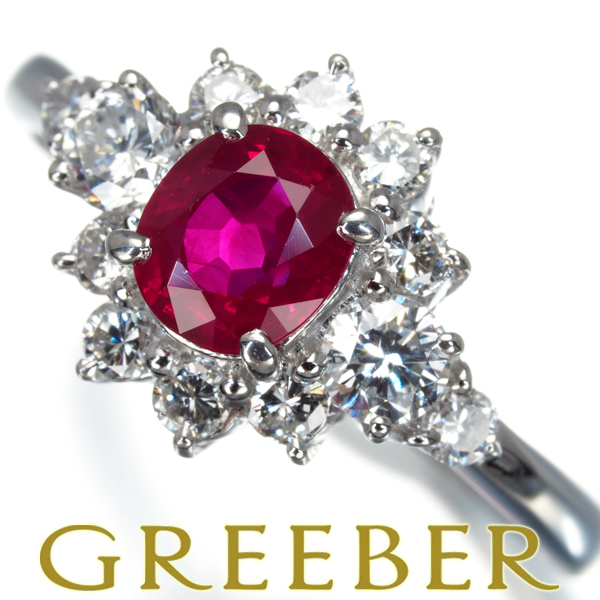 TASAKI タサキ リング ルビー 0.86ct ダイヤ ダイヤモンド 0.58ct クラシック 12号 Pt900 指輪 BLJ_画像1